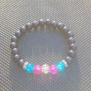 Trans armband  - Transpridearmband 🏳️‍⚧️ , handgjort så går att få i flera storlekar. 