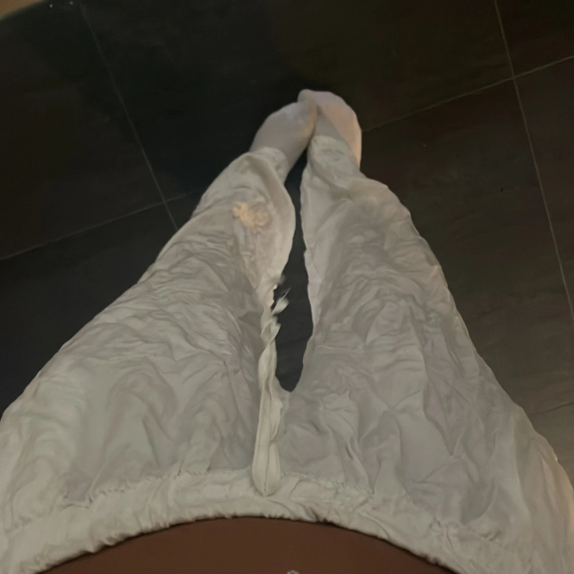 Satin byxor lågmidjade  - 91