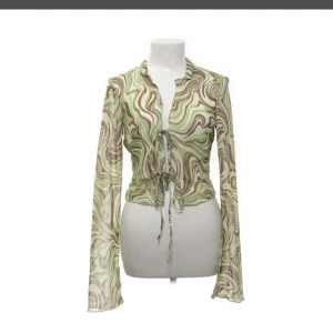 Grön och brun mesh knytblus - Nästan aldrig använd 💚🤎