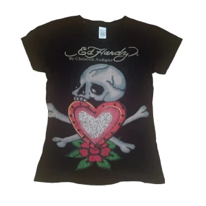 Ed hardy tröja - Jätte fin ed hardy tröja i storlek S som jag säljer för den inte kommer till användning längre💕💗(andra bilden är lånad från gamla säljaren)