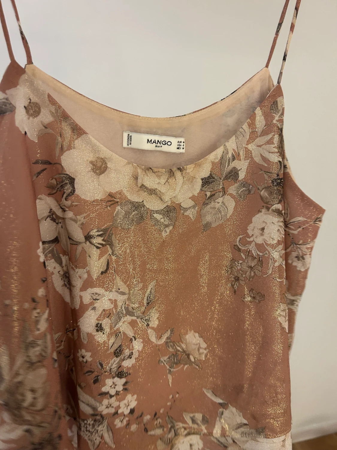 Blommig skimrig topp - 90