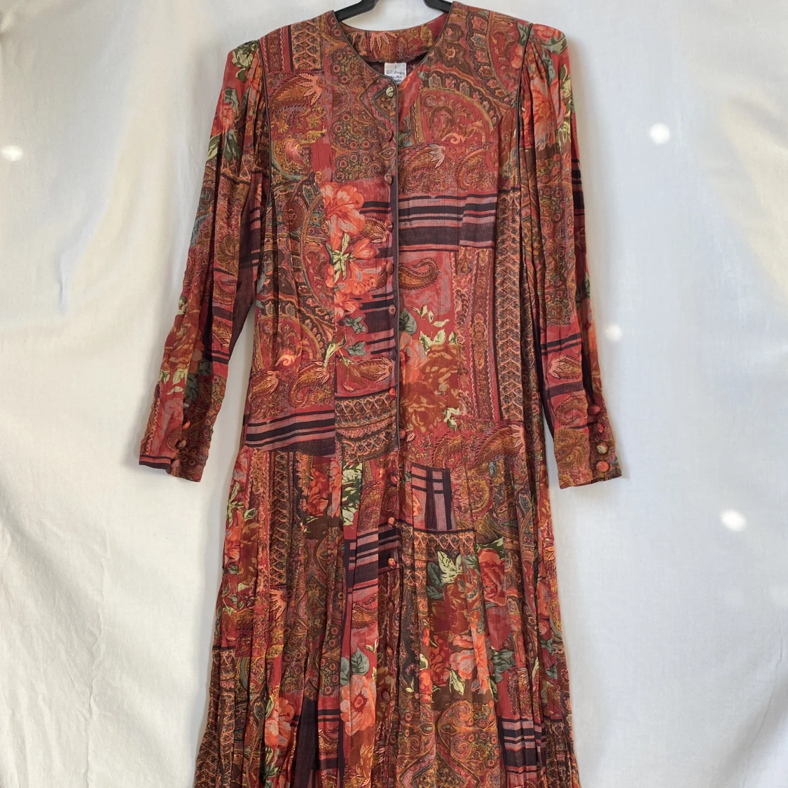 Lång oversized vintageklänning