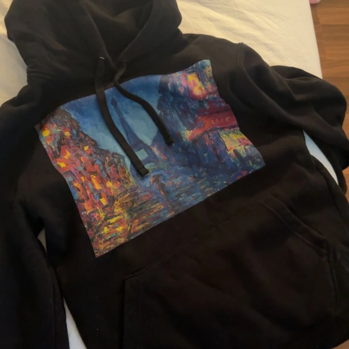 Hoodie med tryck - 90