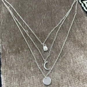 Halsband - Måne+cirkel+diamant