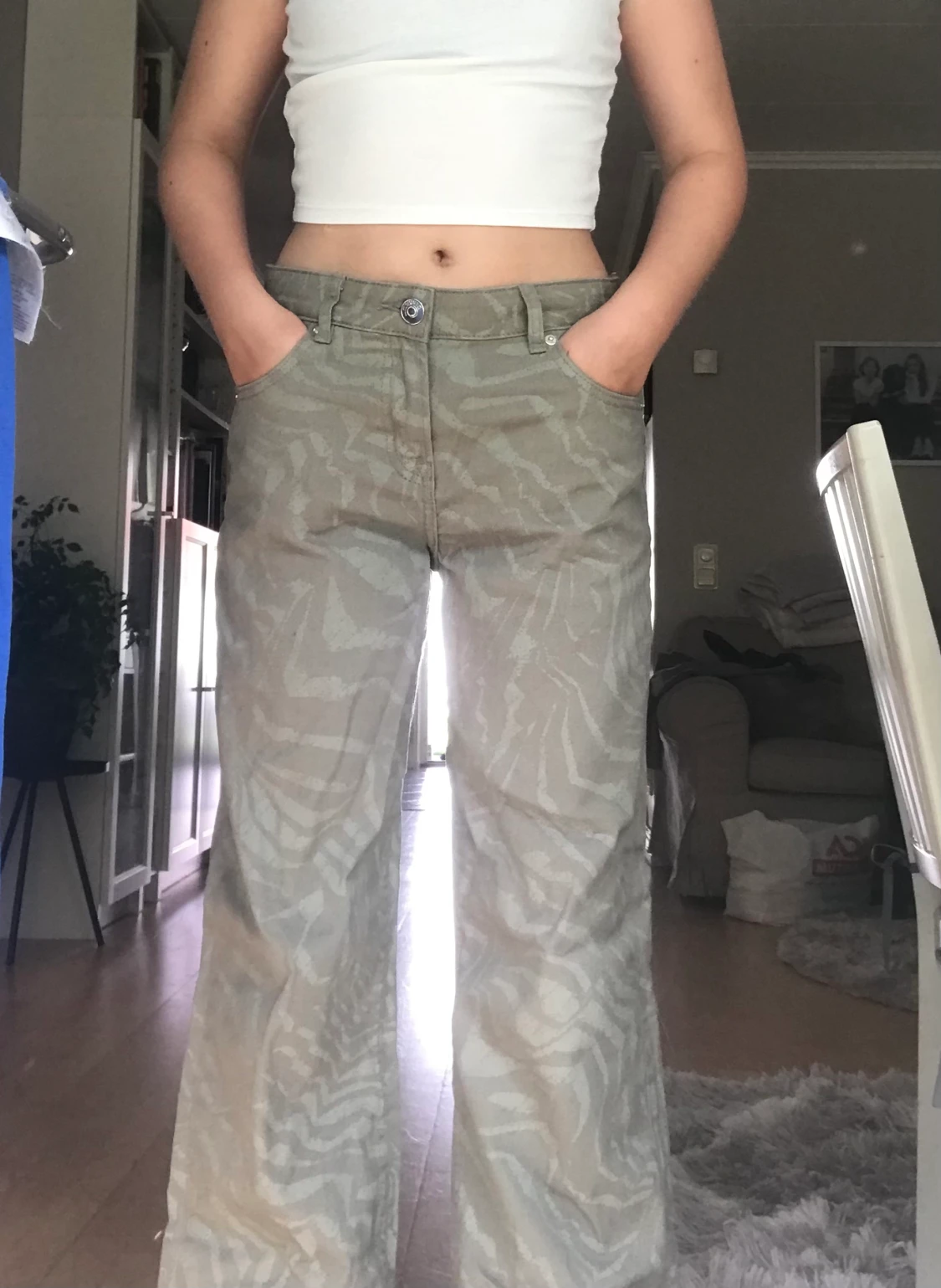 Gröna baggy jeans - 90