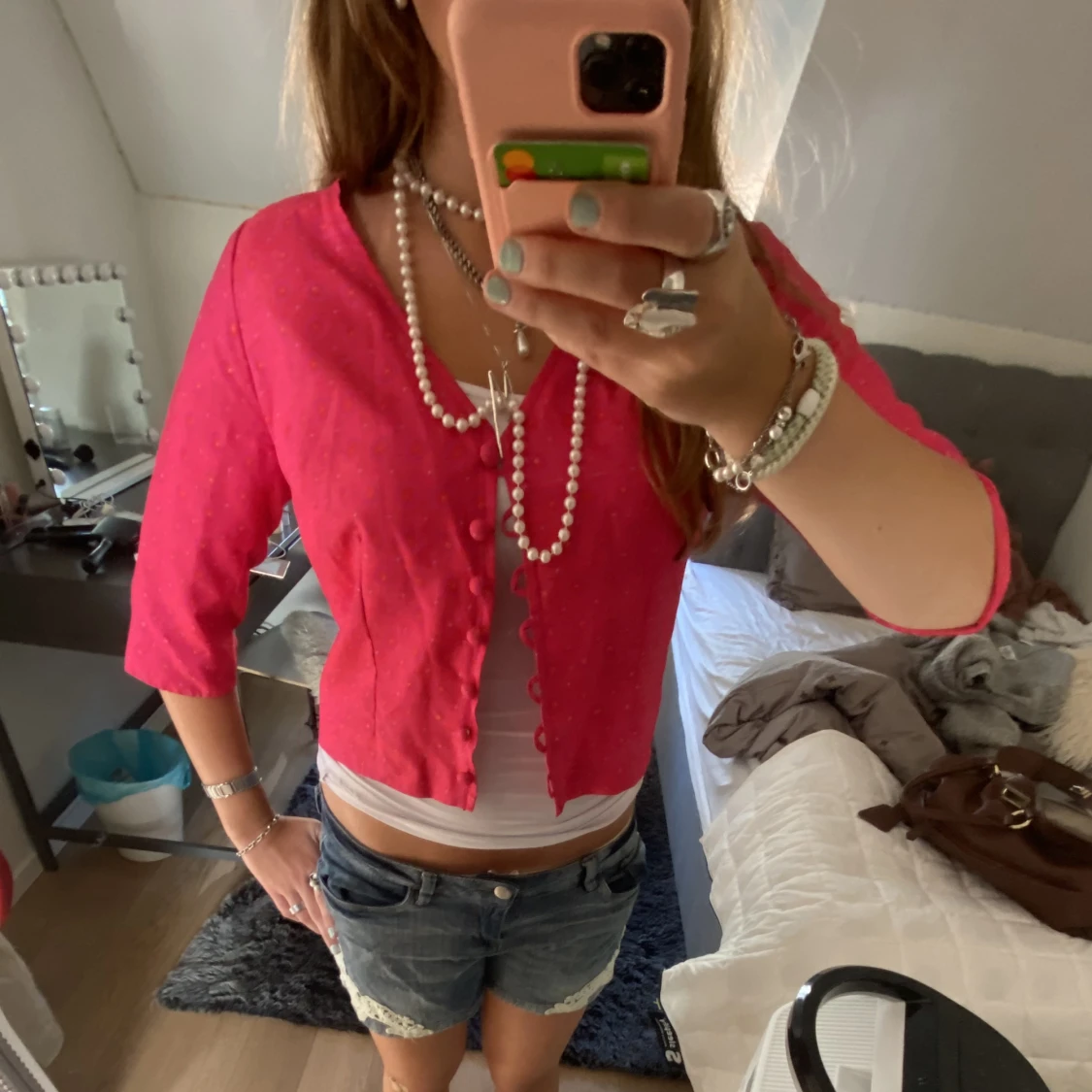 Trekvartsärmad kofta