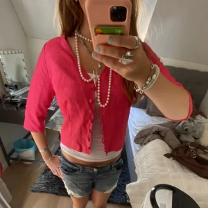 Trekvartsärmad kofta - Rosa kofta 💓💓