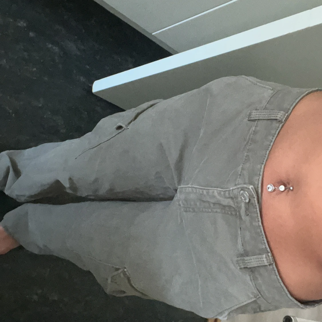 Gröna cargobyxor - 90