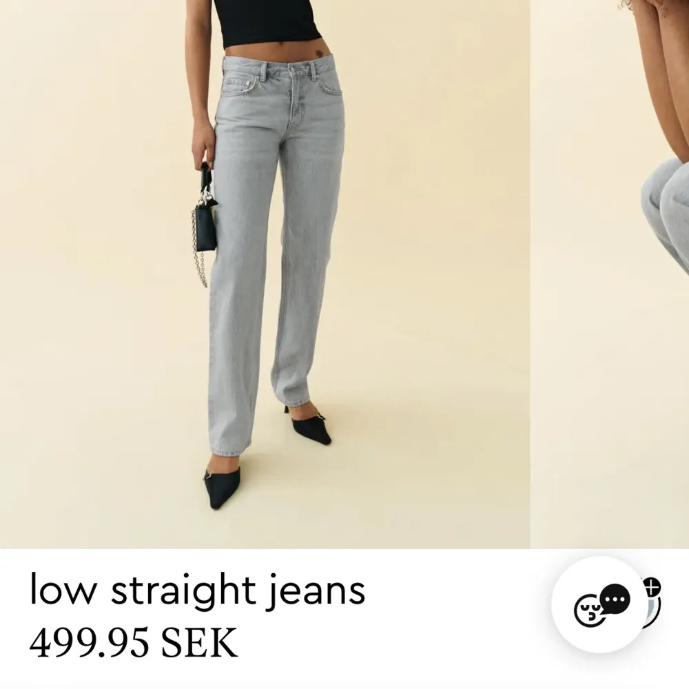 Säljer mina gråa low waist jeans från ginatricot då de inte kommer till användning. Använda ett fåtal gånger och i jättebra skick!💕 . Jeans & Byxor.