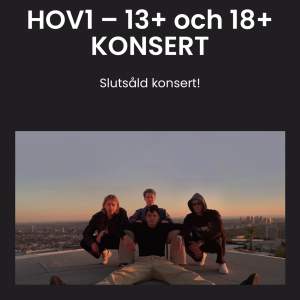 Hej!!! Säljer en biljett till den slutsålda hov1 konserten den 15e september. Pris kan diskuteras❤️