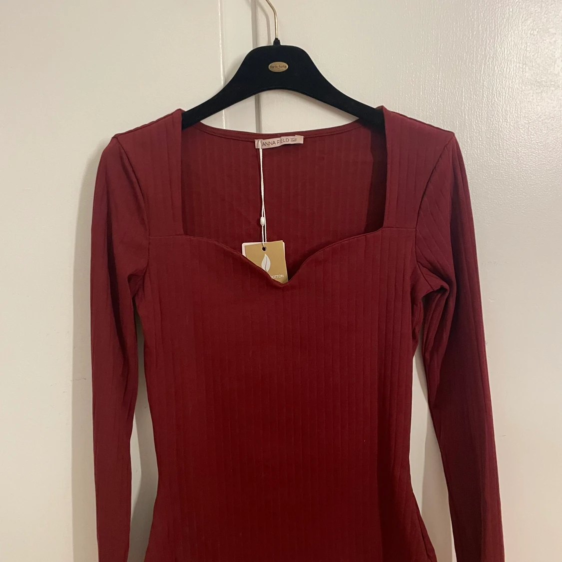 Röd långärmad tröja  - 90