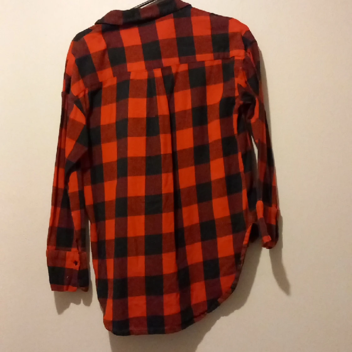 Flannel tröja röd dam - 90