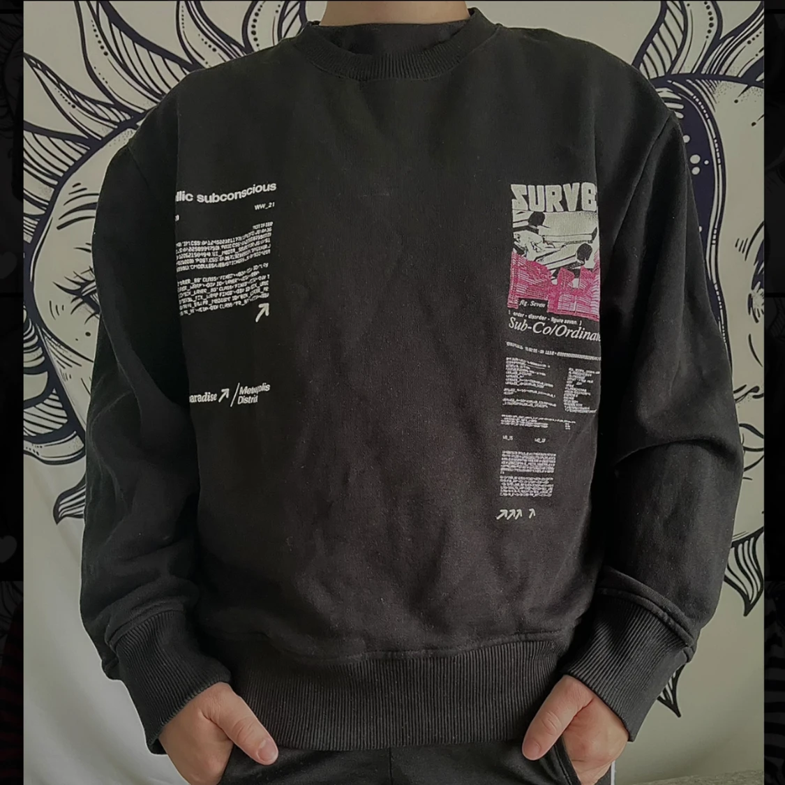 Sweatshirt med tryck