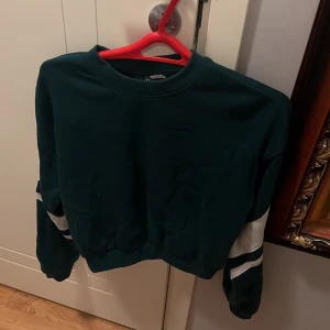Mysig sweatshirt  - Säljer denna gröna sweatshirt som jag använt några gånger men som blivit för liten för mig nu  tvättar och stryker innan jag postar 💗