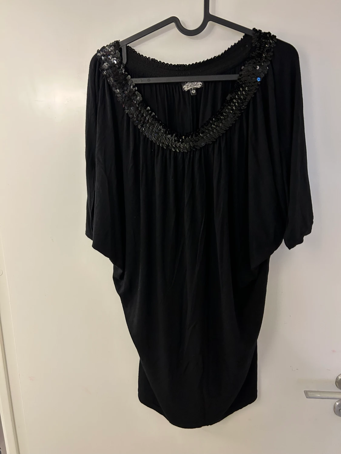 Oversize t-tröja paljetter M