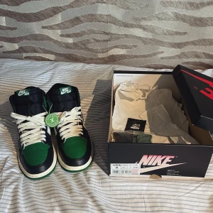 Nike Air Jordan Retro High Pine Green - Nike Air Jordan Retro High Pine Green Storlek:41EU/8us/7uk ResellValue:5.500kr Condition:10/10 Allt OG medföljer dvs stockX tag,extra snören och kartong Dm för mer info och bilder 