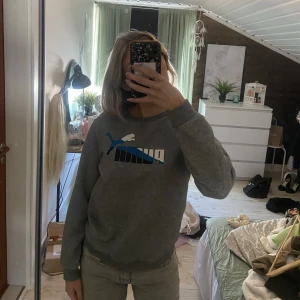 Puma sweatshirt  - Grå Puma sweatshirt med tryck fram, kommer aldrig till användning. Fint i skicket utan fläckar eller skador.