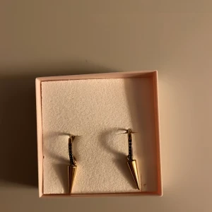 Edblad örhängen i guld med svarta stenar. - I bra skick men inga defekter. Säljer för 200kr.