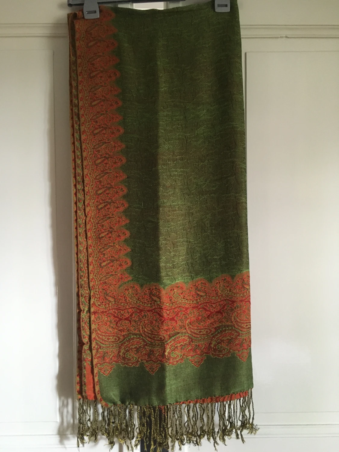 Halsduk med fransar Vintage Cashmere