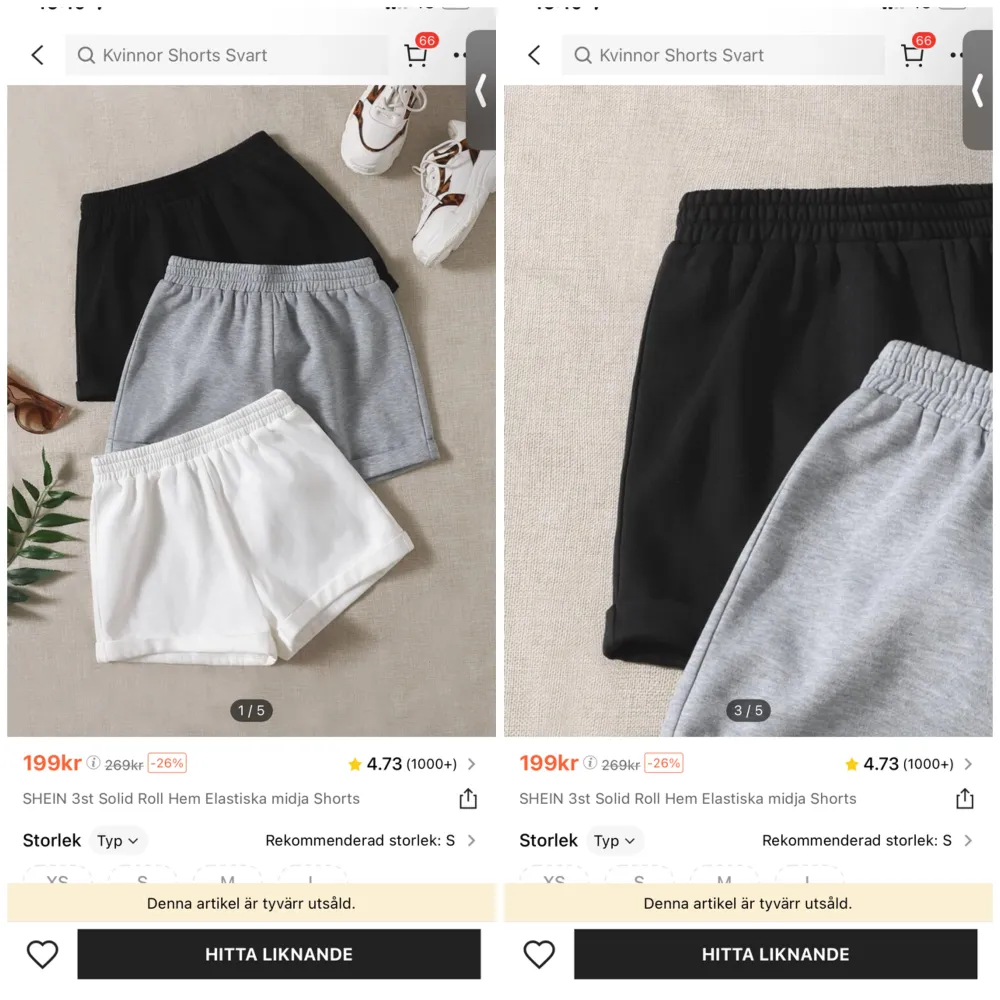 Aldrig använda köpta från SHEIN i 3 pack för 269kr men har slutat säljas.. Shorts.