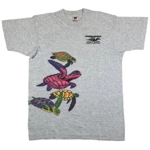 Hydrospace vintage-Tshirt - Säljer denna skit snygga tshirt, coolt tryck! L passar också M. Bra passform, passar till allt och perfekt i höst. Den är grå med sköldpaddor på! Fler bilder eller frågor i DM!