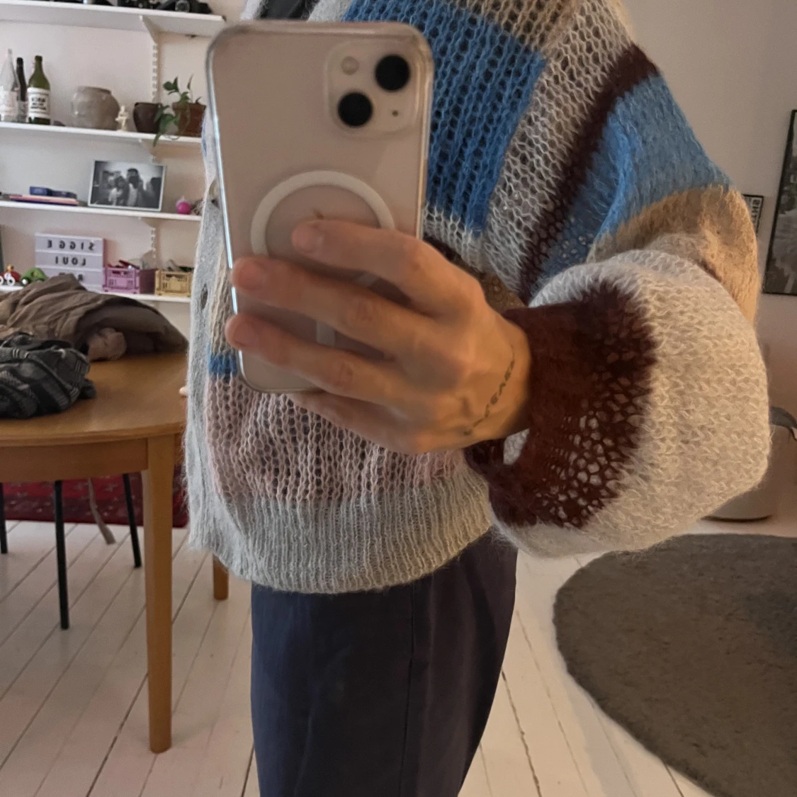 Stickad tröja i alpacka och mohair  - 91