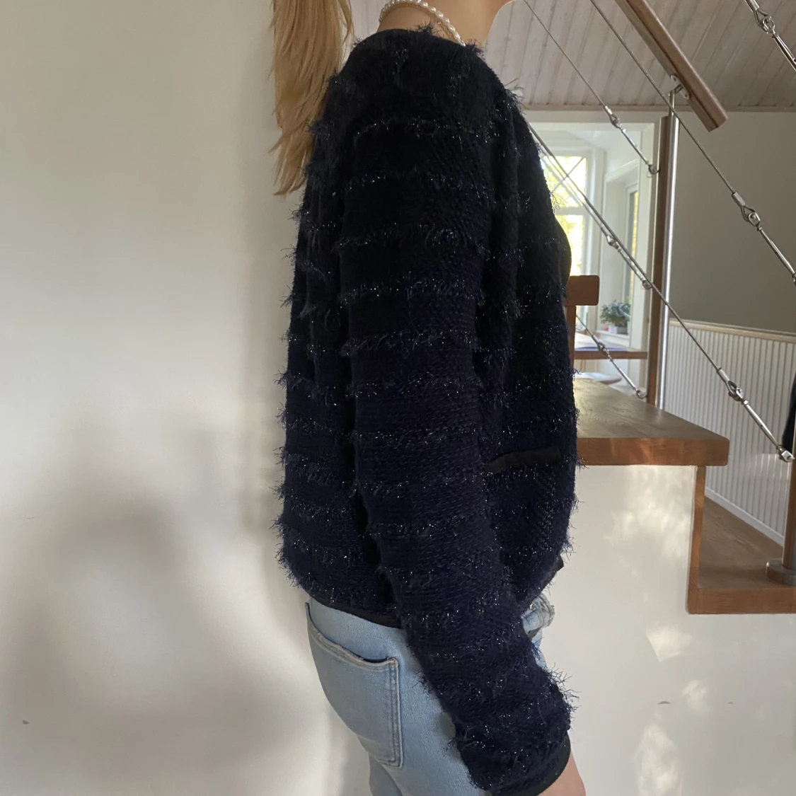 Mörkblå kofta - 90