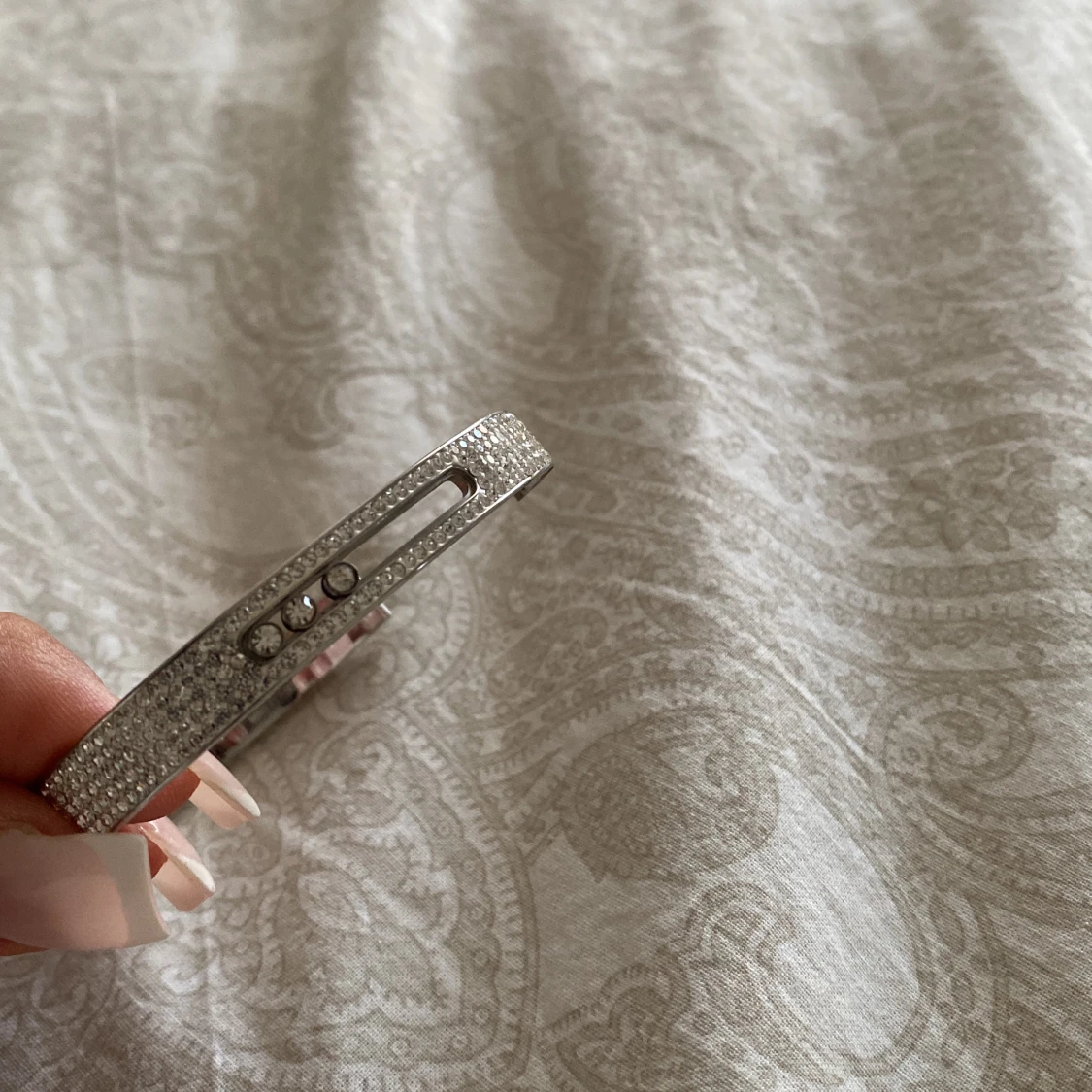 Silvrigt diamant armband  - 90