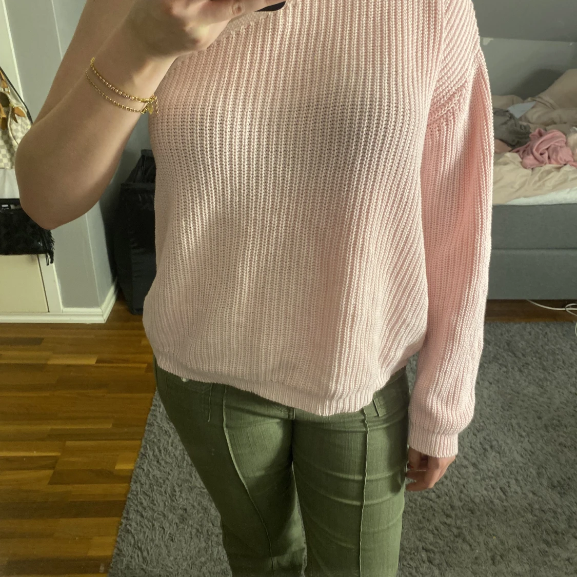 One sholder stickad tröja 