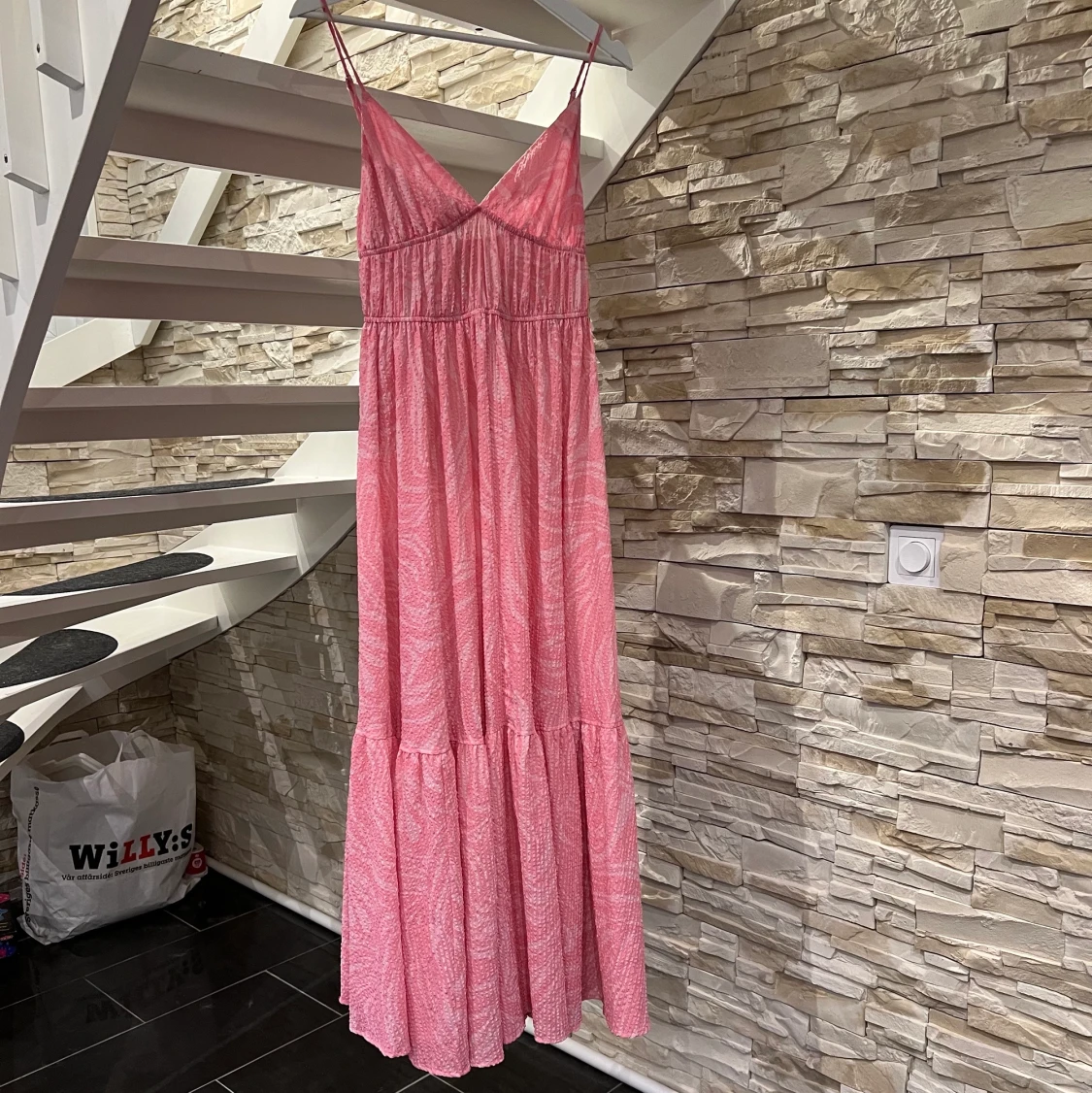 Rosa långklänning H&M