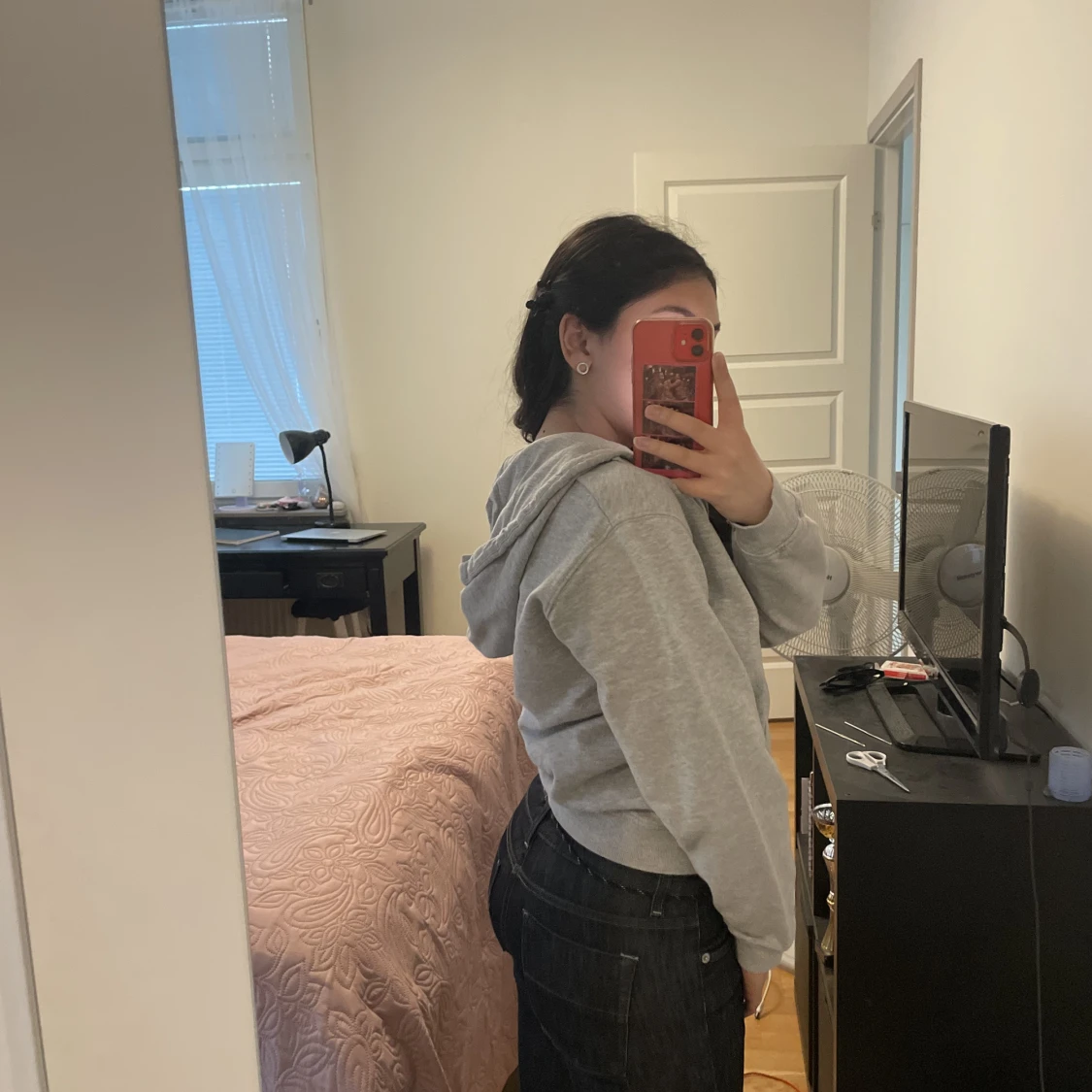 Hoodie med dragkedja  - 90