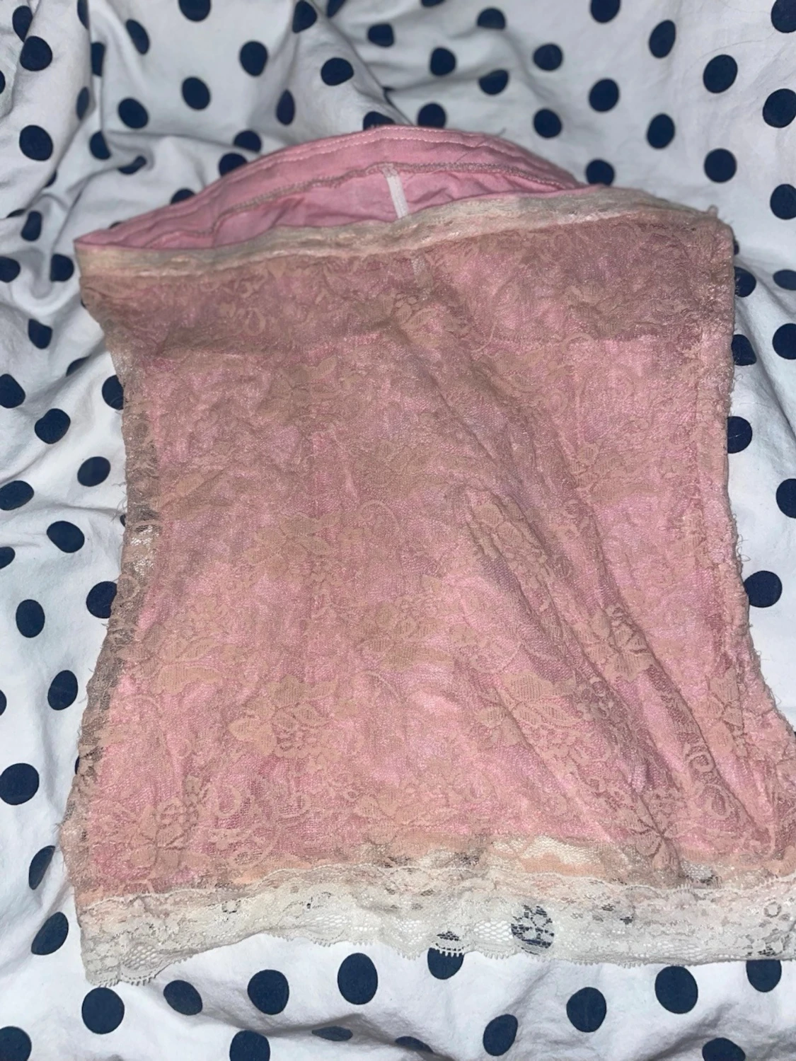 Rosa spets tube top - 2