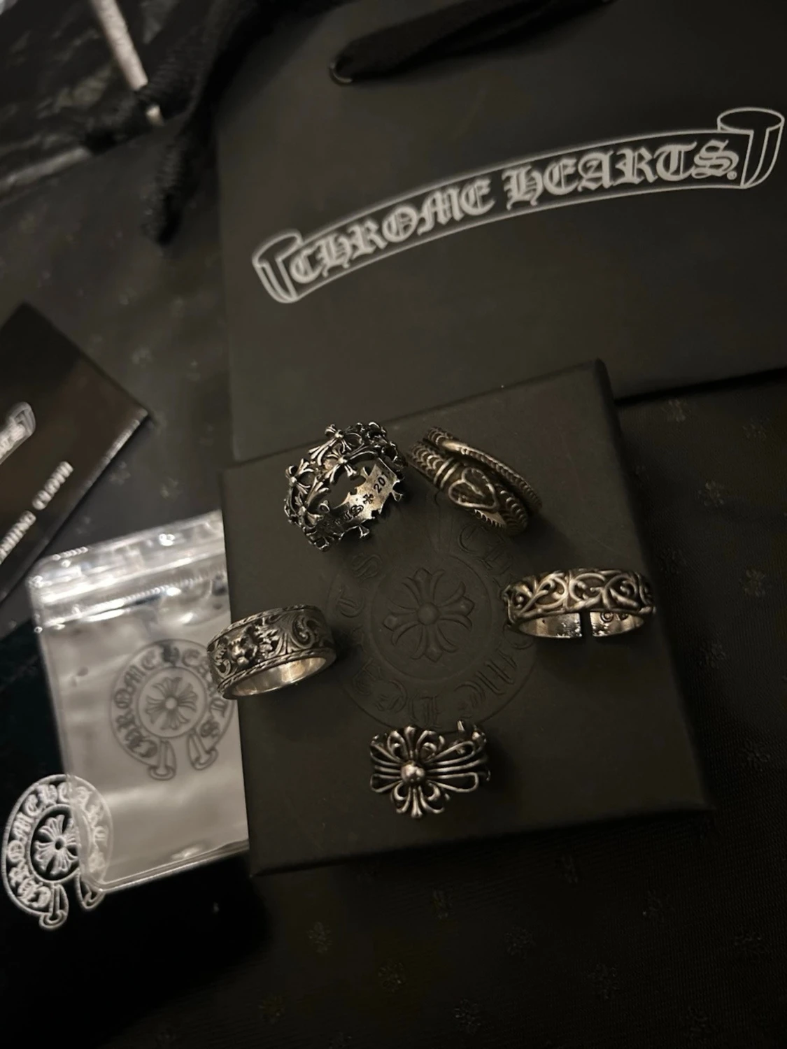 😎öppen ring Chrome Hearts - 4