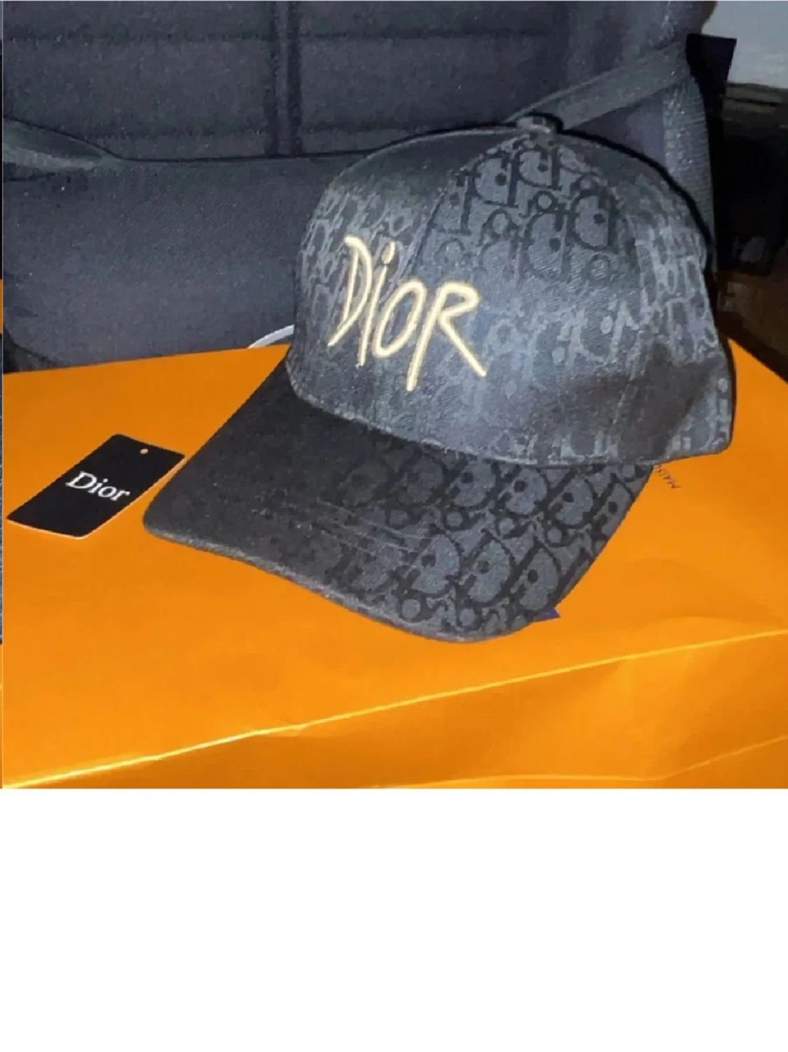 Svart Dior keps med logotyp - 1