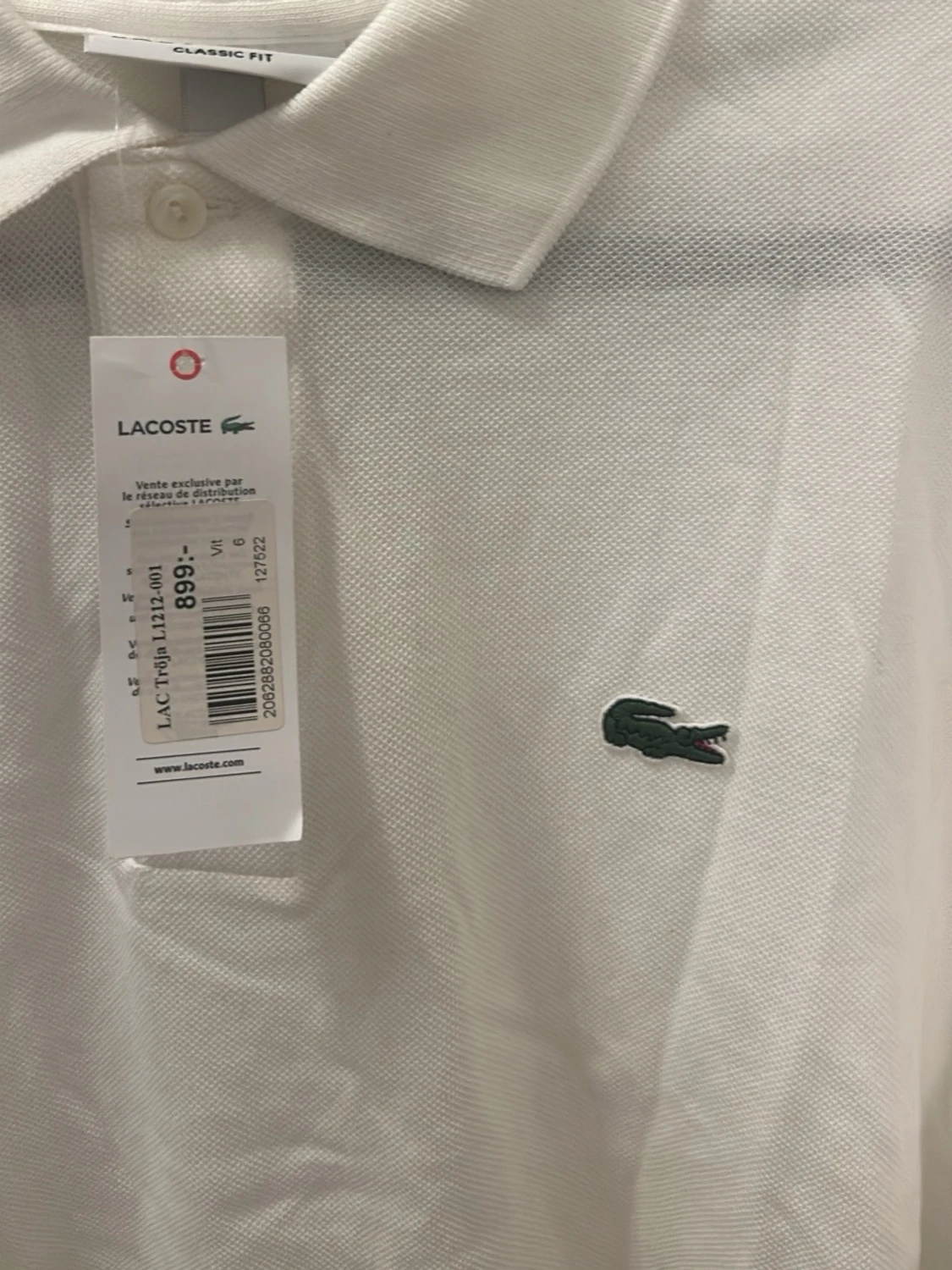 Vit pikétröja från Lacoste - 1