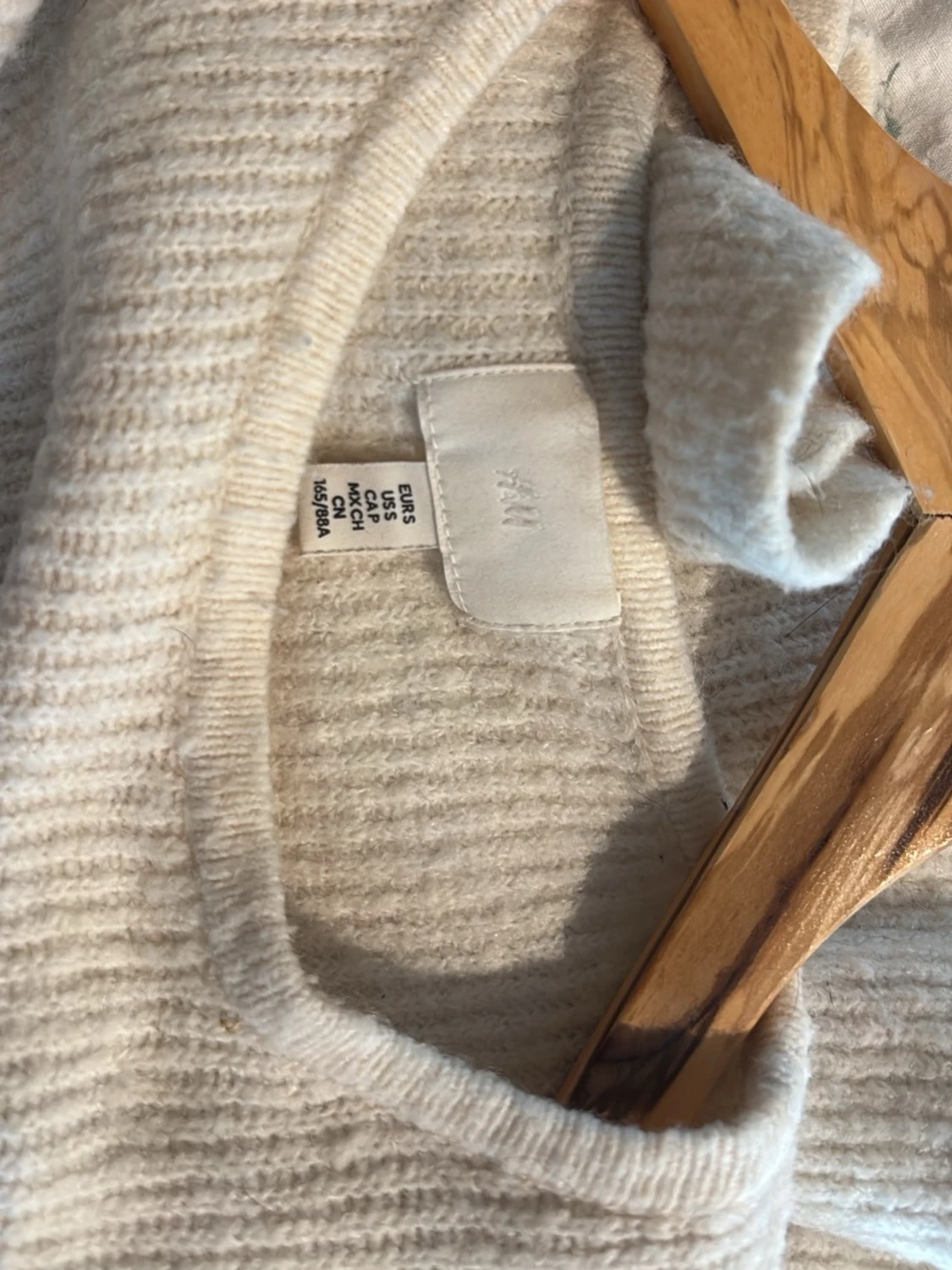Vit ribbad topp från H&M - 1