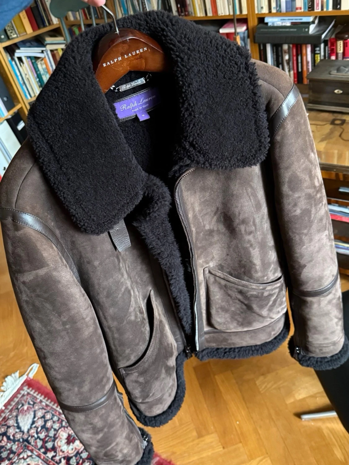 Ralph Lauren purple label shearling jacket