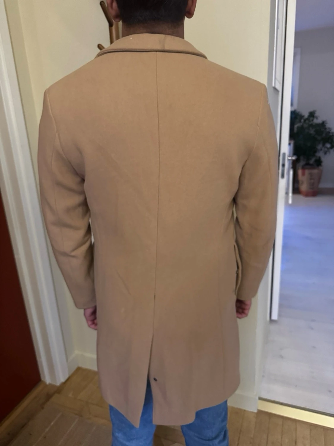 Klassisk beige ullkappa herr SELECTED - 3