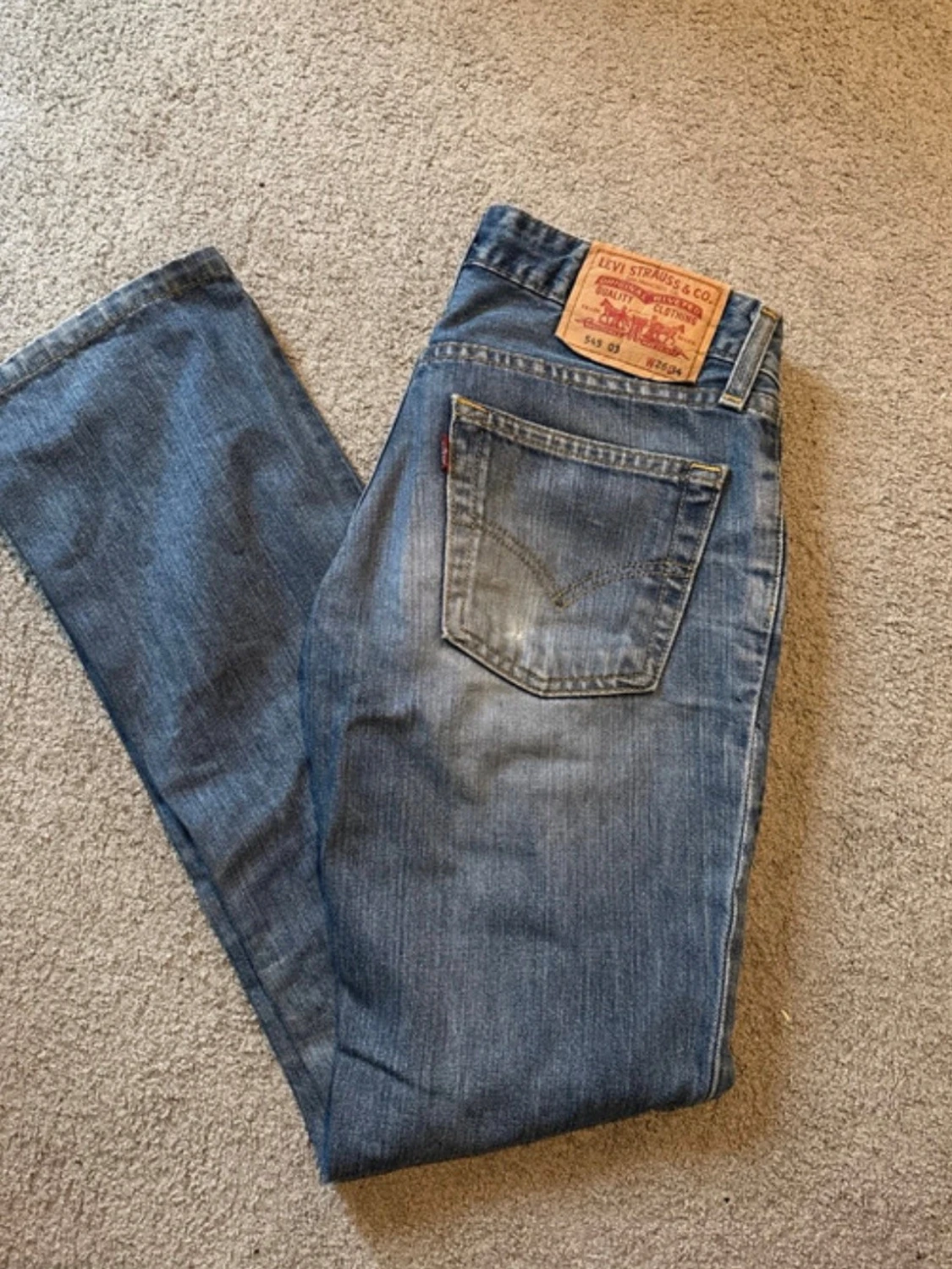 Levi's blå lågmidjade bootcut jeans
