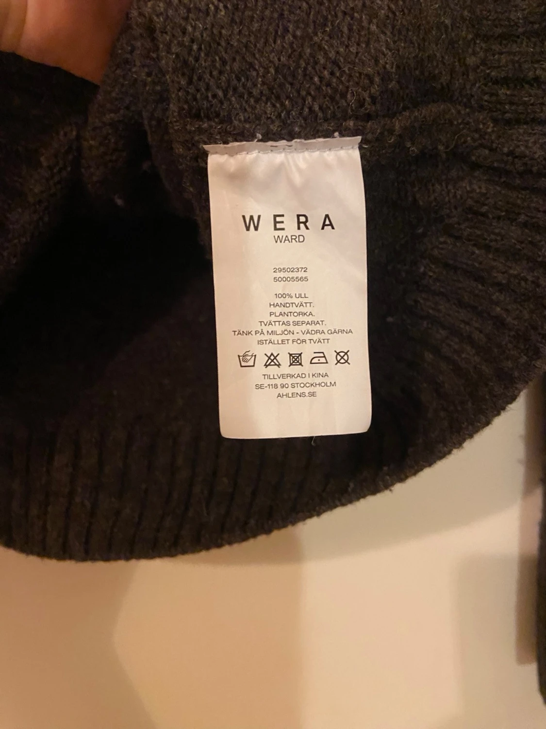 Wera brun stickad kofta med fickor - 3