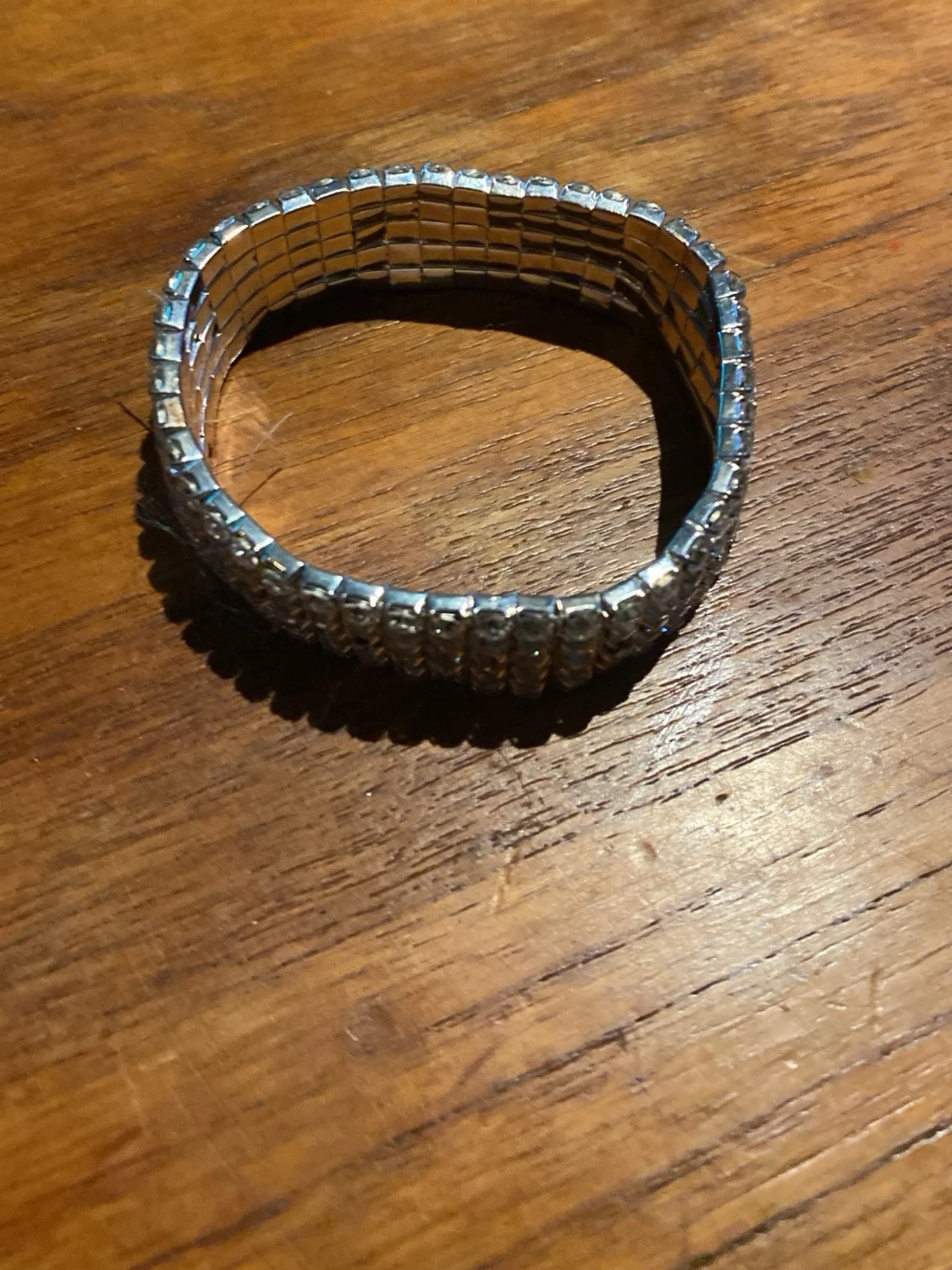 LV Silvrigt armband med glittrande diamanter - 1