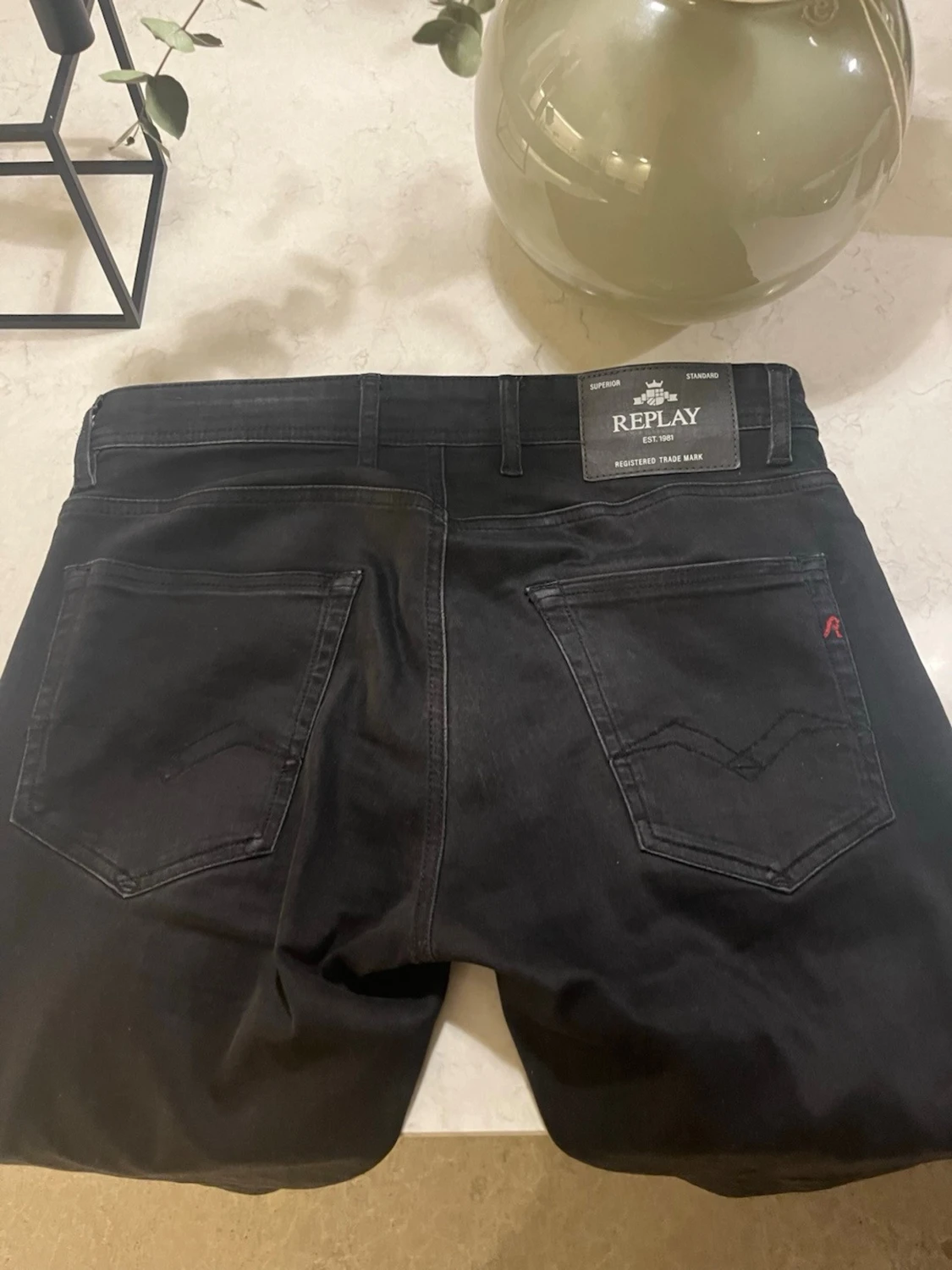 Svarta Replay jeans med smal passform - 1