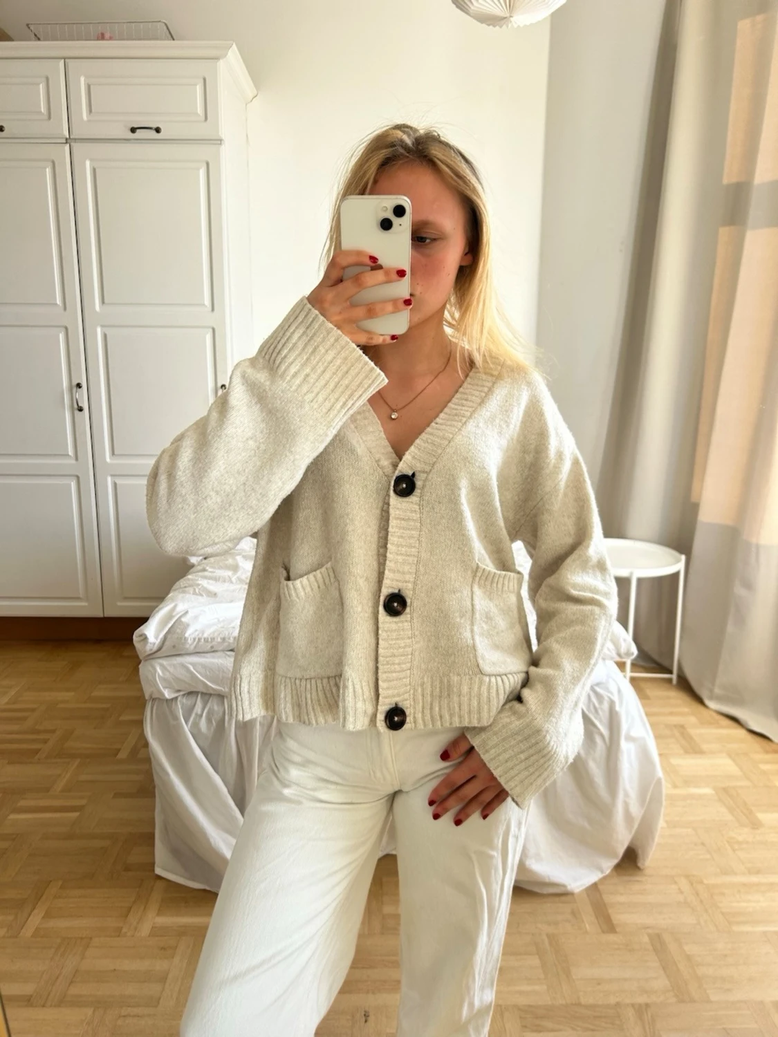 Beige kofta med stora knappar💖💖 - 3