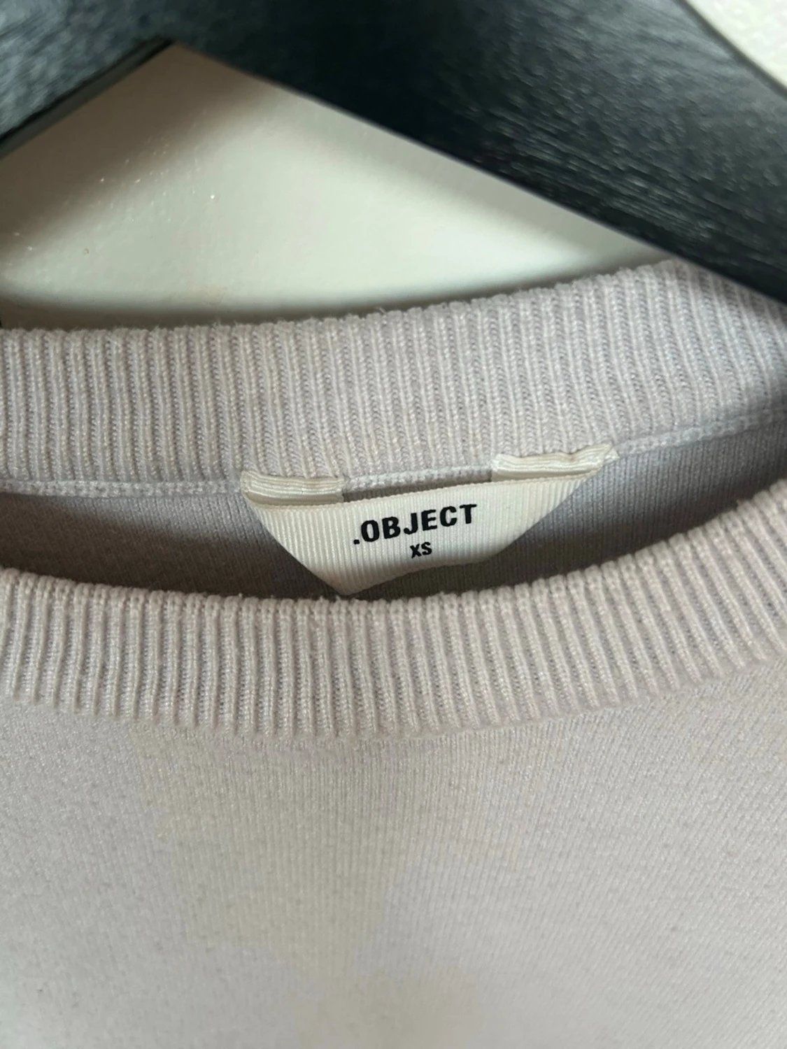 Ljusgrå basic tröja med rund hals - 3