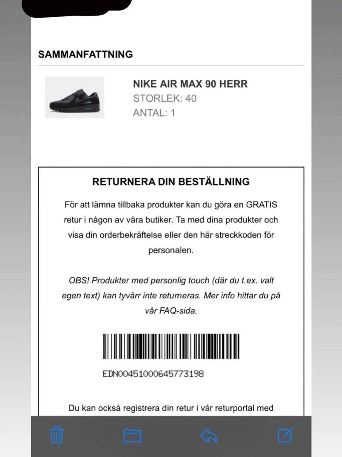 Nike Air Max 90 svart/turkos sneakers - 4