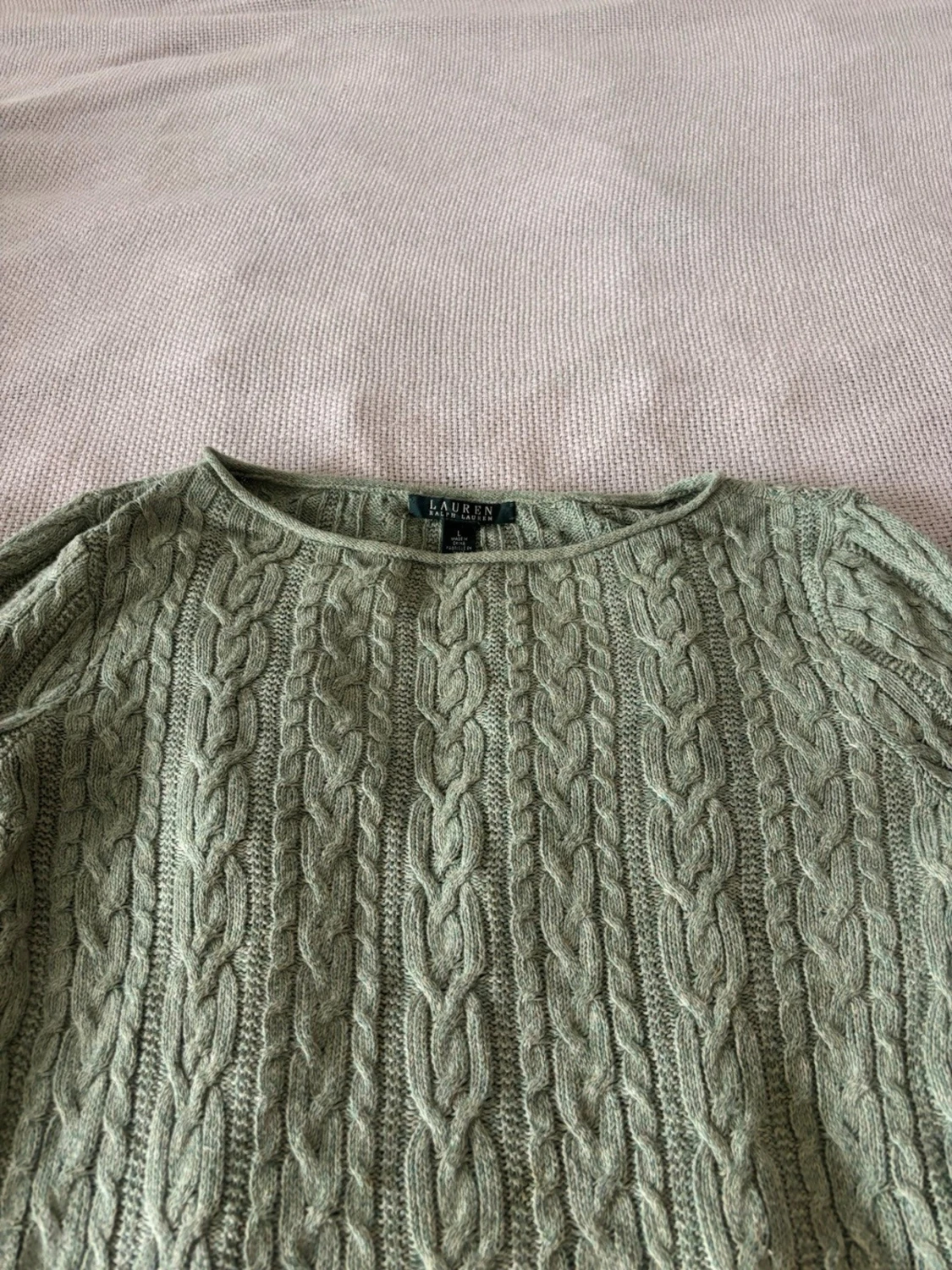 Grön kabelstickad tröja Lauren Ralph Lauren - 2