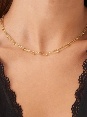 Halsband  - 18k guldpläterat halsband i rostfritt stål. 