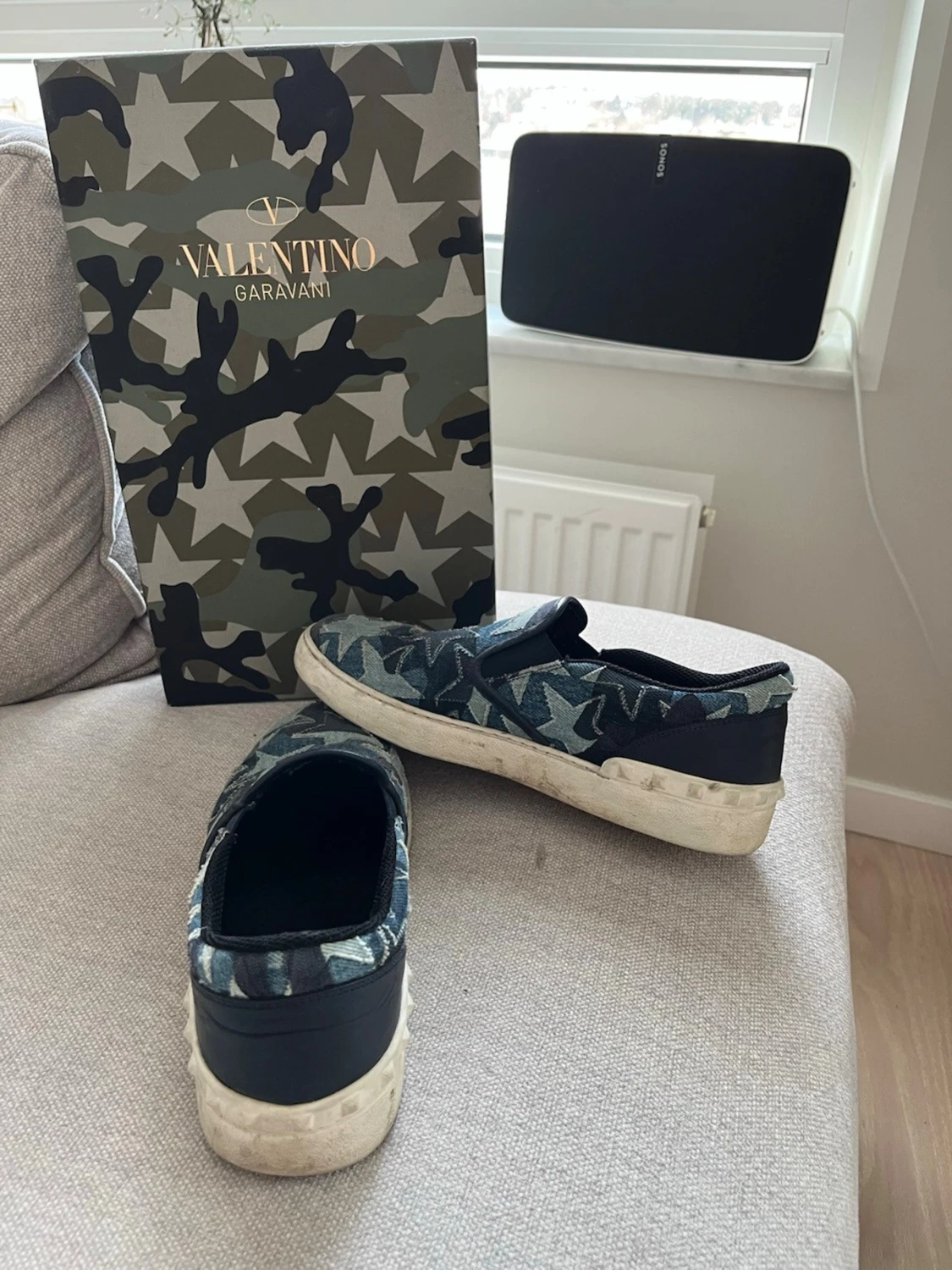 Valentino Garavani camo slip-on sneakers - 1