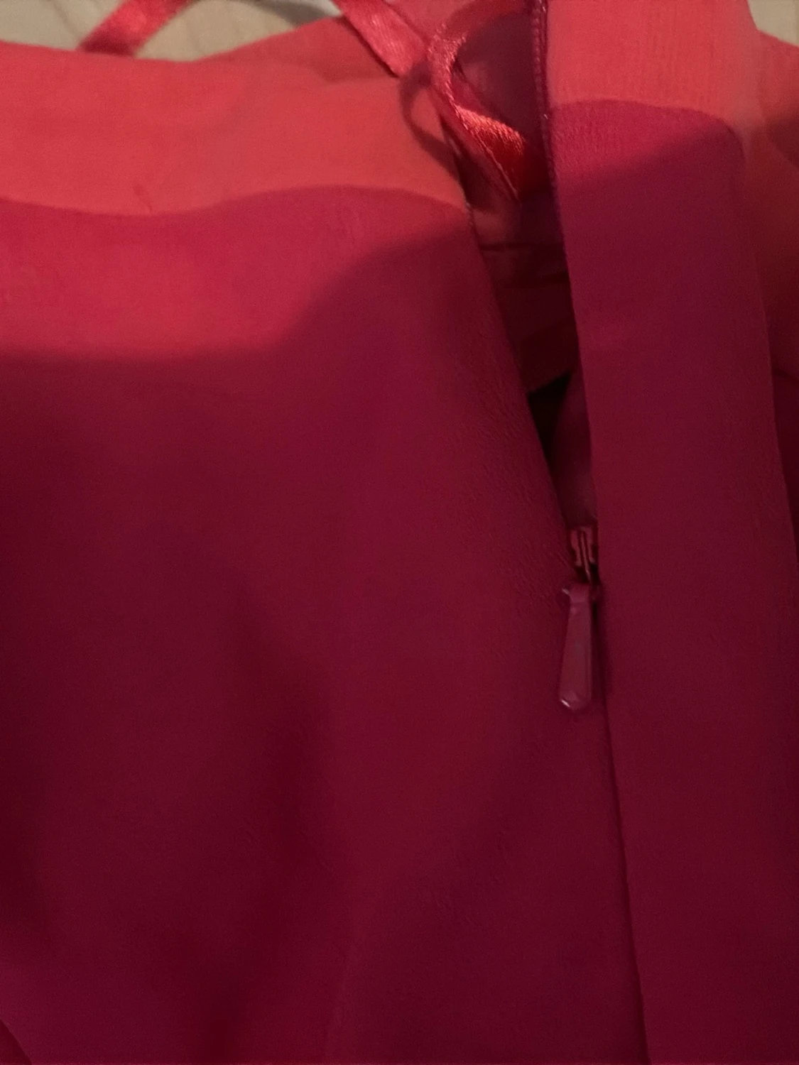 Rosa/ coral volangklänning  - 2