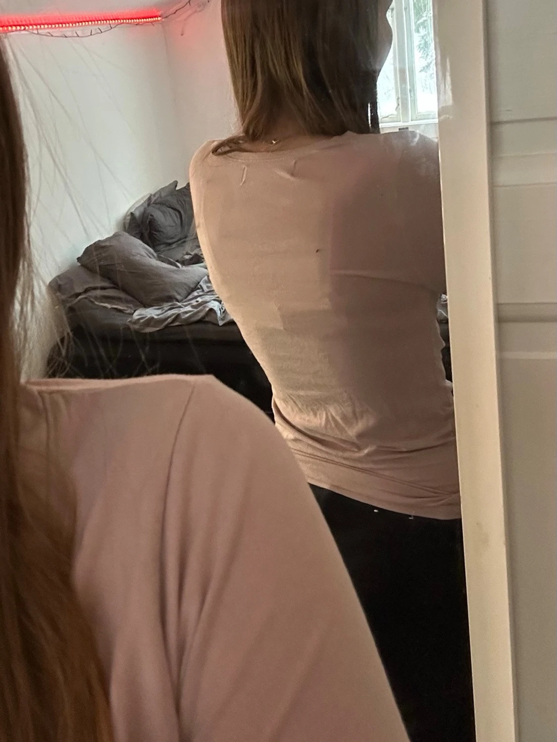 Ljusrosa långärmad topp - 1